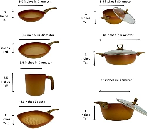 Miniatura 6 de Juego de cocina de terracota (12 piezas) con taza de leche, color terracota