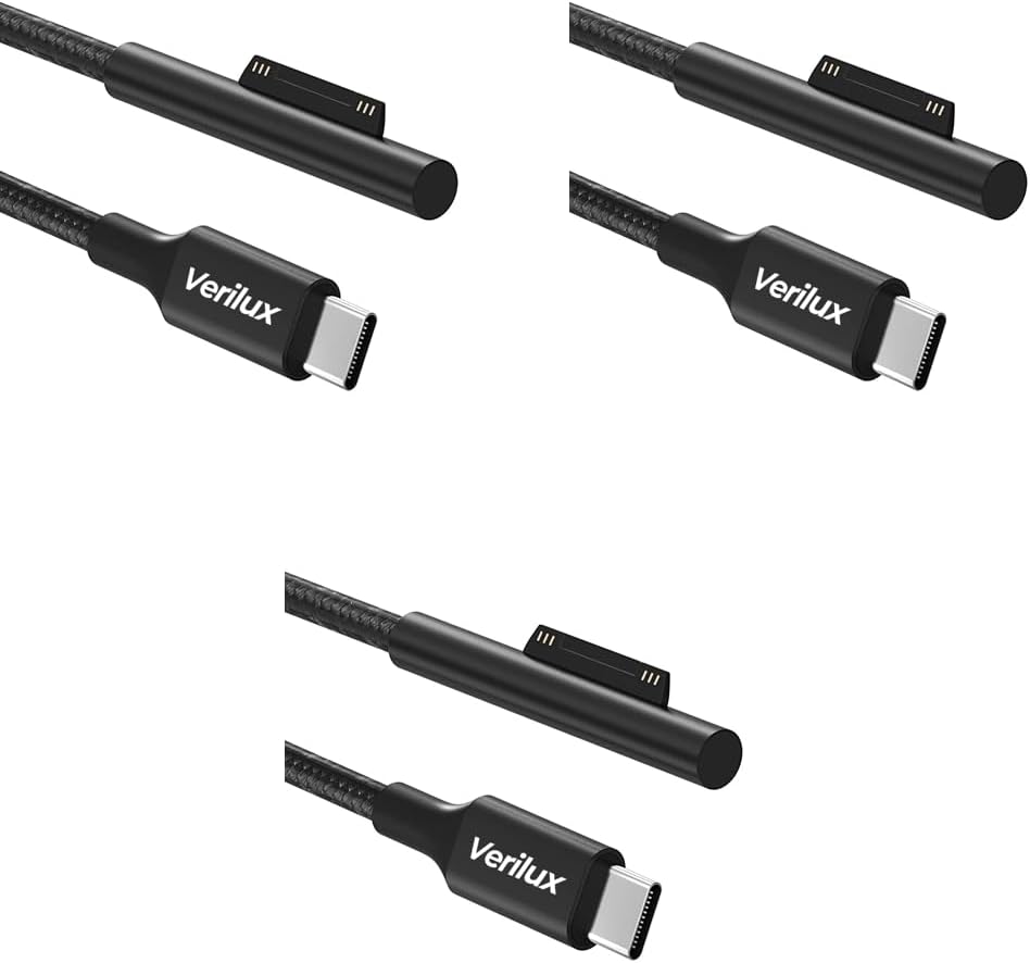 Type C Charging Cable for Surface Laptop, 5.9ft Type C Charging Cable for Laptop 45W 15V3A Power Supply, for Surface Pro7 Go2 Pro6 5/4/3 Laptop1/2/3 (Only Support QC Certified Charge Head)