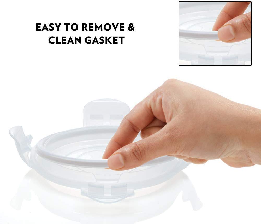 Borosil Basics Glas Brotdose 3er Set 400ml rund mikrowellengeeignet Büro Tiffin