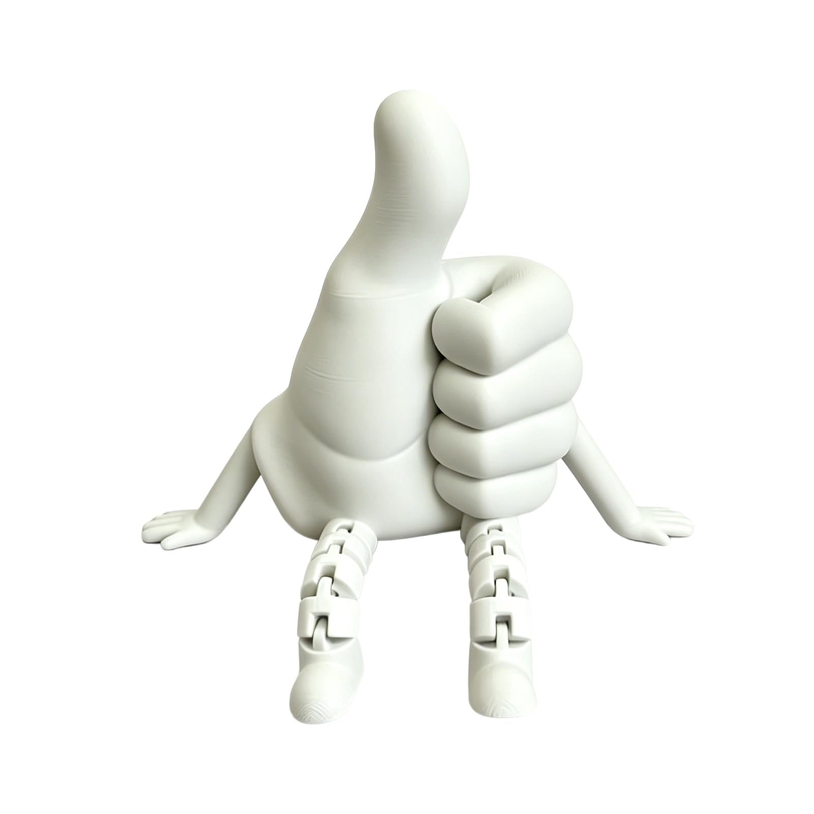 RetroNest 3D Printed Articulated Figure Fidget Toy, Movable Joints for Stress Relief, 10cm One-Piece PLA Ornament for Home Office, Adjustable Posture Healing Gift, Multi-Colour White
