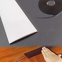 Vista 9 de Tira de transición de piso de 3.28 pies, tira de transición de umbral de PVC, tira de transición de alfombra a azulejos, tira divisora plana, tira