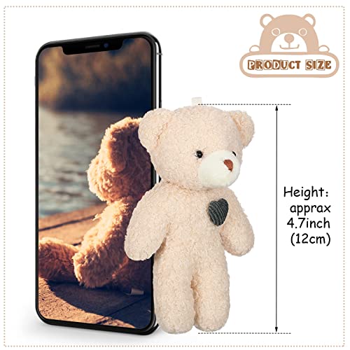 18 Pieces Mini Bear Toy 4.7 Inch Stuffed Tiny Bear Jointed Bear Soft Tiny Bear Doll For Diy Keychain Birthday Wedding Xmas Decorations Party Favor (Mixed Style) #TOP1