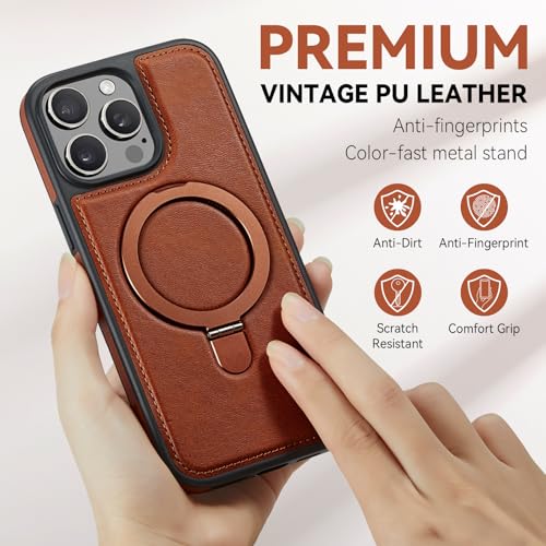 CHEEWADA for iPhone 13 Pro Max Case with Stand Compatible Magsafe, Brown by CHEEWADA - Used condition - Image 7