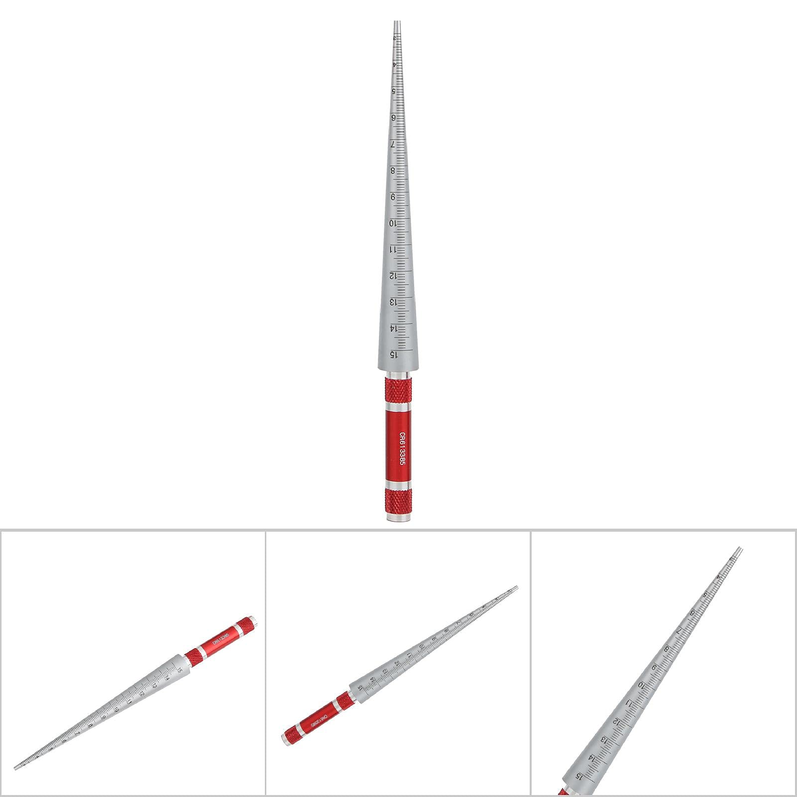 Medidor de orificio de herramienta de medición calibre cónico, duradero calibre de apertura cónica, 1-6.5/3-15/15-30/30-45 mm, alta precisión para carpintería (3-15 mm)