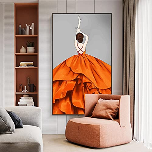 Póster de pintura abstracta de alta resolución impresión en lienzo vertical de 70x140 3