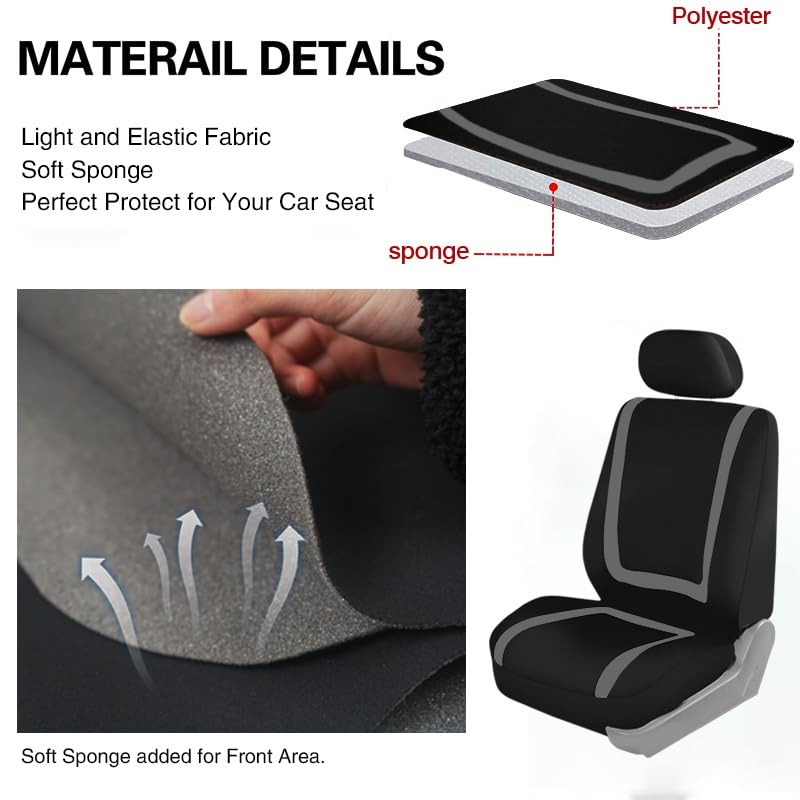 Housse de siège voiture en polyester lavable pour camions van et accessoires - 5