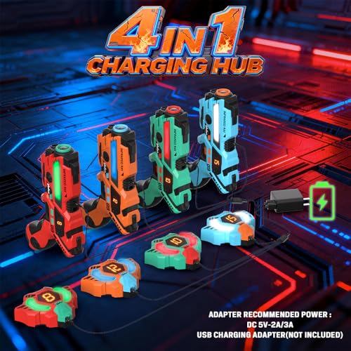 Laser tag rechargeable 4 joueurs VATOS avec pistolets infrarouges 2,4 GHz - 4