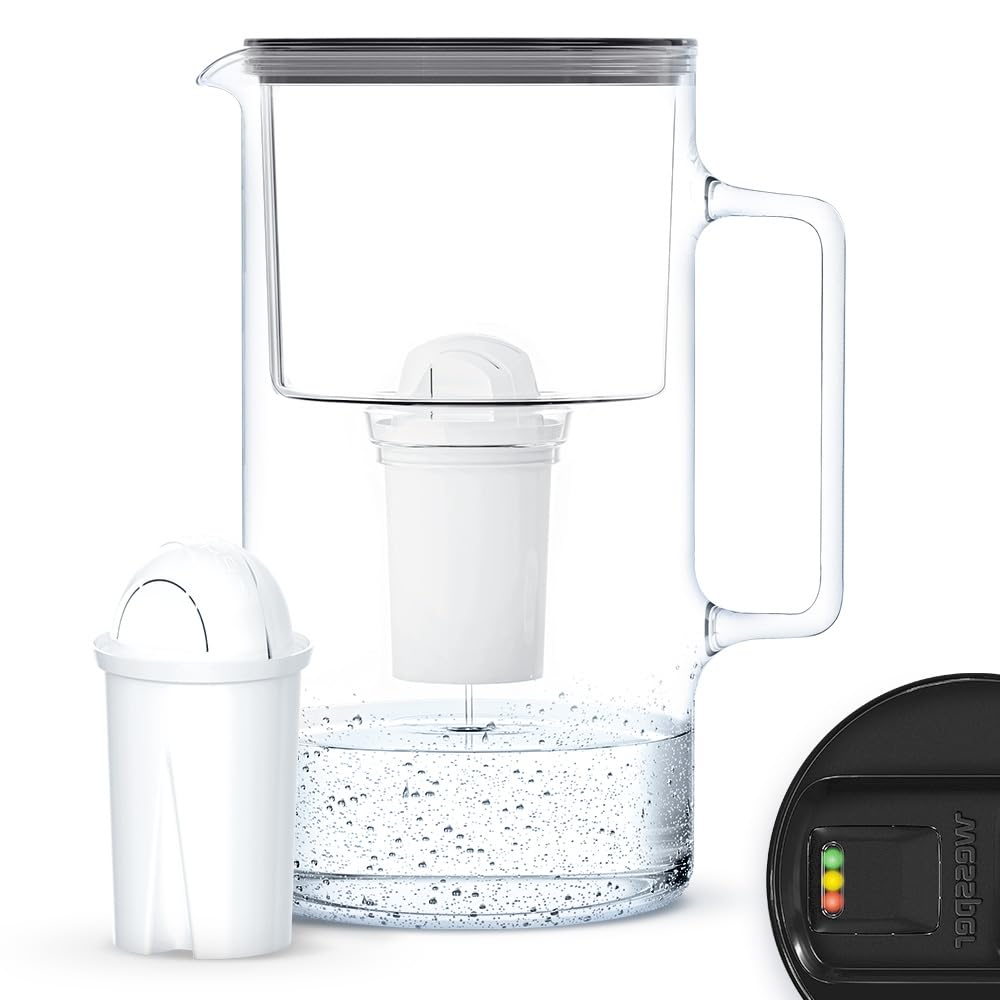 Wessper Waterfilterkan AquaClassic Waterfilter-Karaf 2,8 L Blauw met 1 Water Filter | Vervanging voor Aquaphor Standard, Brita Classic, Dafi Classic filter | Vermindert Kalk Chloor Zware Metalen