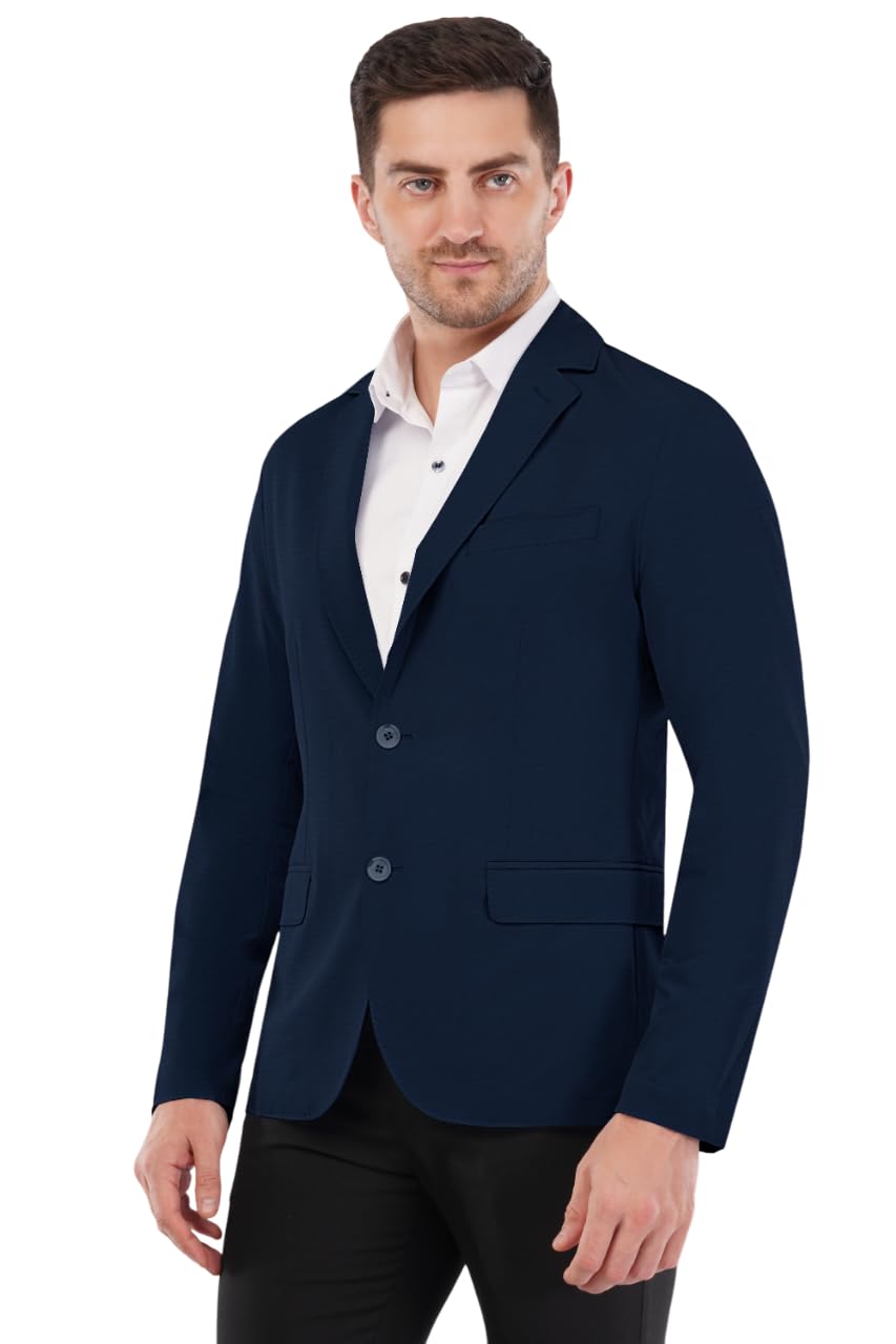 SaintX Men’s Premium Layering Blazer | Tailored Unlined Jacket, Sleeker Than a Shirt | Sharp Blazer Looks & High Intensity Stretch, Without The Weight | Slim Fit | Air Light Comfort | Business Attire