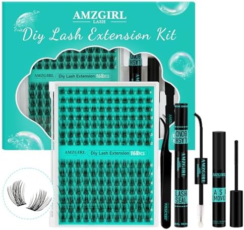 AMZGIRL Lash Clusters Kit, D Curl Volume Eyelash Extensions, Medusa