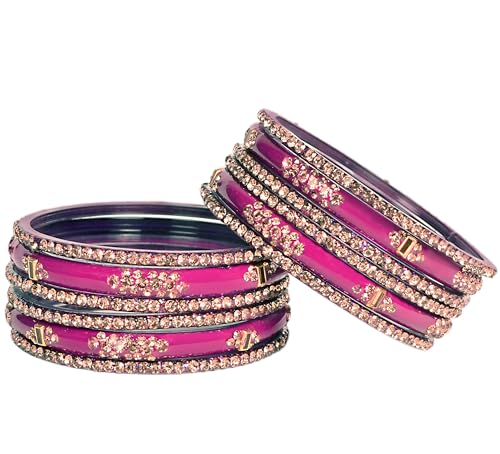 Image of Swara Creations Green Mehrun Red Glass Bangles Set for Women | Zirconwork Bangles | Glass bangles for festivals & occasions, Traditional glass bangles (SKU276)