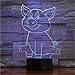 Produktbild Schwein Nette 3D LED Lampe Tischlampe LED USB Sensor Nachtlicht Skulptur Mode dekorative Lampe als Schlafzimmer Schlaf Dekoration 6 No Controller
