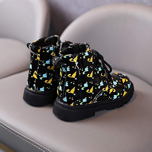 Komfyea Toddler Kids Boots Side Zipper Cute Dinosaur Combat Short Ankle Boots For Boy's Girl's #TOP6