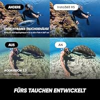 Insta360 X5 Unsichtbares Tauch-Bundle - wasserdichte 8K 360°-Kamera, Unsichtb. Selfie-Stick-Effekt, Spitze bei wenig Licht, 3 h Akku, klarer Sound, Stabilisierung, KI-Bearbeitung, lebendige Farben – Ansicht 9