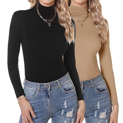 Aottori Pack de 2 Camiseta Cuello Alto Mujer Manga Larga Camisetas Básica Interior Ligera Ajustado Suave Tops Elegante Térmica Cálida Negro+Caqui L | Ya disponible en tu tienda friki favorita! En mundofriki.es! Aottori Pack de 2 Camiseta Cuello Alto Mujer Manga Larga Camisetas Básica Interior Ligera Ajustado Suave Tops Elegante Térmica Cálida Negro+Caqui L | Ya disponible en tu tienda friki favorita! En mundofriki.es!