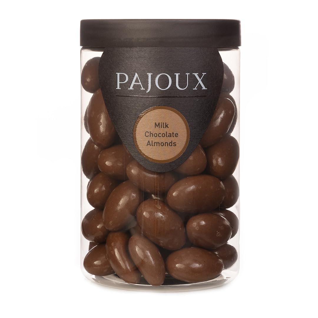 Milk Chocolate Almonds (Large) 280g | Milk Chocolate Covered Nuts - Whole Almond Nuts - Palm Oil Free - Chocolate in a Gift Jar