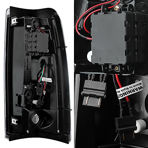 AKKON - For 1999-2002 Silverado 1500 2500 | 1999-2006 Sierra Pickup Truck Tube LED Black Tail Lights Brake Lamps Pair