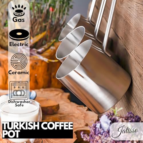 Jatisse Cafeteira turca de 500 ml - Cafeteira turca - Chai Pot - Panela de café árabe - Panela de ca