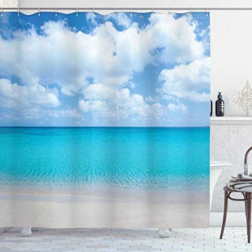 [2023 ] Beach Scene Shower Curtain Ideas for the Bathroom