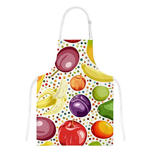 Top Carpenter Polyester Kitchen Oven Mitts Glove Potholder Apron 3Pcs Set Fruits And Colorful Dots Non Slip Heat Resistant Mitts For Baking Cooking Bbq #TOP3