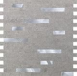 WEIMEISC 1-Sheet Peel and Stick Backsplash Tile, PVC Mixed Metal Stick on Backsplash Tiles for Kitch