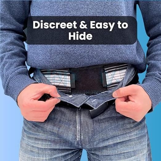 Image of PRITASHABack Pain Belt UK - Lower Back Support Brace for Men and Women- Anti-Slip Sciatica Pain Relief Belt - Sacroiliac SI Joint Hip, Pelvic Belt - Back Pain Belt For Women - REGULAR SIZE (Gray)