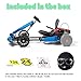 HYPER GOGO Drift GoKart Kit-Hoverboard Attachment,Outdoor Race Pedal Go Cart Car for Kids and Adults (Blue)