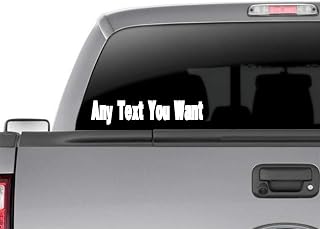 Brand CUSTOM BUMPER STICKER DECAL Car Truck Auto WINDOW Personalized ANY NAME TEXT COLOR FONT Company Business Store taxi cab landscaping contractor painter electrician plumber work truck