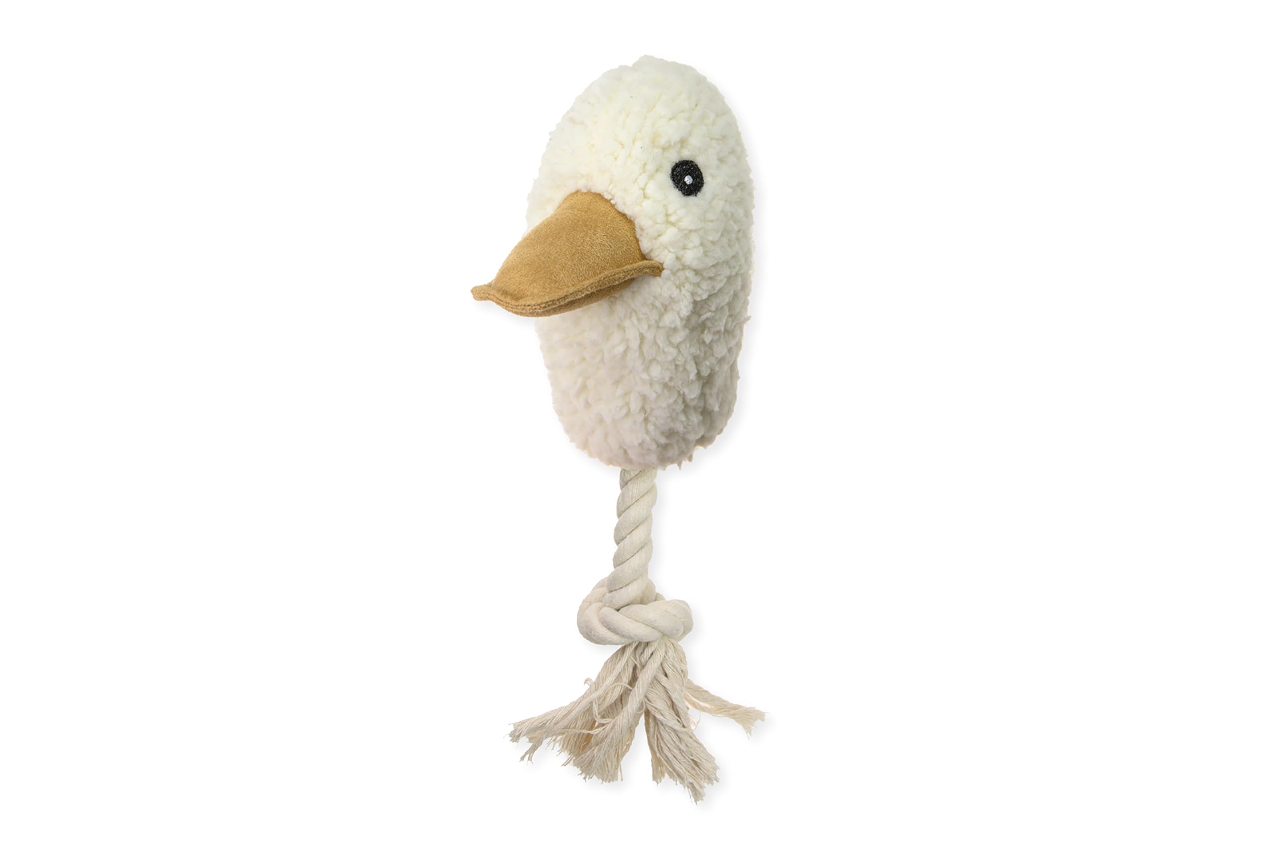 Karlie Duck with Rope, Dog Toy, Plush, Beige, 24 x 13 x 10 cm