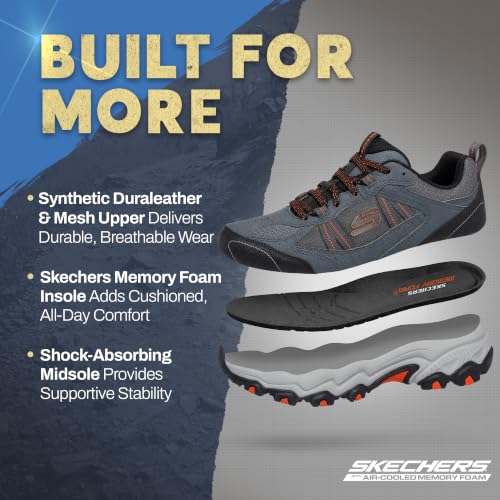 Image of Skechers Men's Stamina AT Upper Stitch | Casual, Trail, Memory Foam, DuraLeather Mesh Upper, Shock-Absorbing Midsole