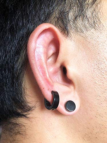 8PCS Asoorted Size 6-12MM Stainless Steel Magnetic Fake, Black, Size No Size2