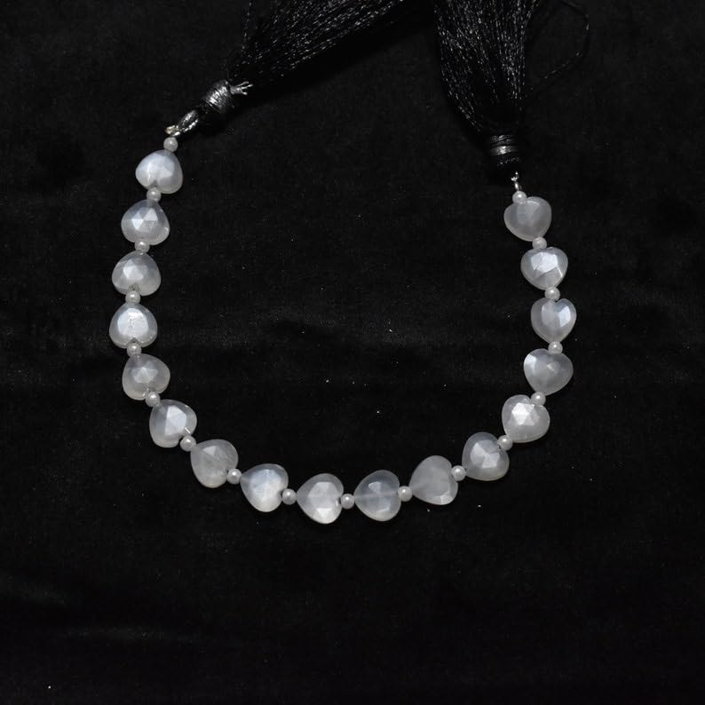 Pierre de lune blanche perles facettées de 8mm pour façonner un bracelet cadeau unique - 2