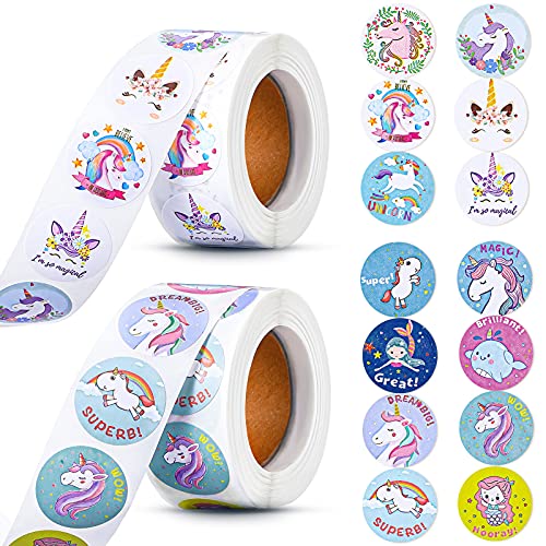 1000 Pieces Cute Unicorn Stickers Unicorn Labels with 14 Unicorn Patterns Rolls Self Adhesive Seals Decals for Party Favor, Water Bottles, Scrapbooking, Thanksgiving Cards, Envelopes 1000 Pieces Cute Unicorn Stickers Unicorn Labels with 14 Unicorn Patterns Rolls Self Adhesive Seals Decals for Party Favor, Water Bottles, Scrapbooking, Thanksgiving Cards, Envelopes