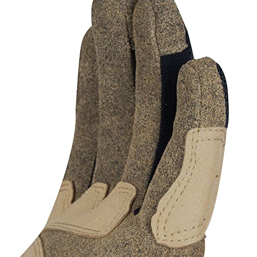 Image of Rynox Suede Urban Pro 2 Gloves - Cuff Length Motorcycle Riding Gloves | Impact Protection | Scaphoid Protection | Abrasion Resistance - Sand Black, Small, Motorsports