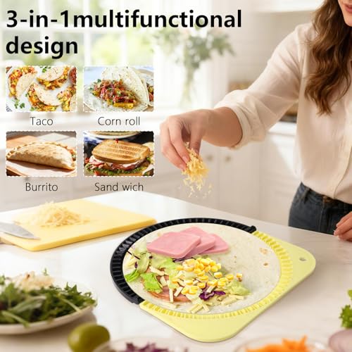 Image of Nesting Tortilla Sealer & Crimper 4 /6 /8-Inch Detachable Press BPA-Free Food-Grade Plastic Leak-Proof Seal for Quesadillas Burritos Tacos Dumplings & Empanadas Dishwasher Safe