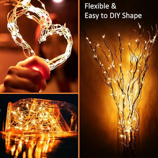 Beieverluck 8 Pack Solar Fairy Lights Outdoor Waterproof 264FT 800 LED Solar String Lights Outside with 8 Modes for Tree Garden Wedding Party Decor, Warm White