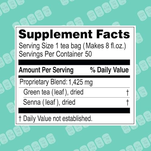 Hyleys Slim Tea Weight Loss Herbal Supplement with Goji Berry - Cleanse and Detox - 50 Tea Bags