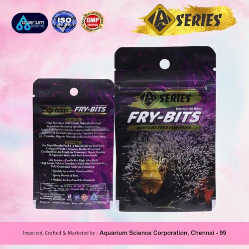 Image of Fry-BITS First Feed for Aquarium Fish Fries A Series Fry Bits | 100 Micron Fine Powder Feed | High Nutrition | Awesome Feed for Live Bearers as Well as Egglayer Fish Fries.