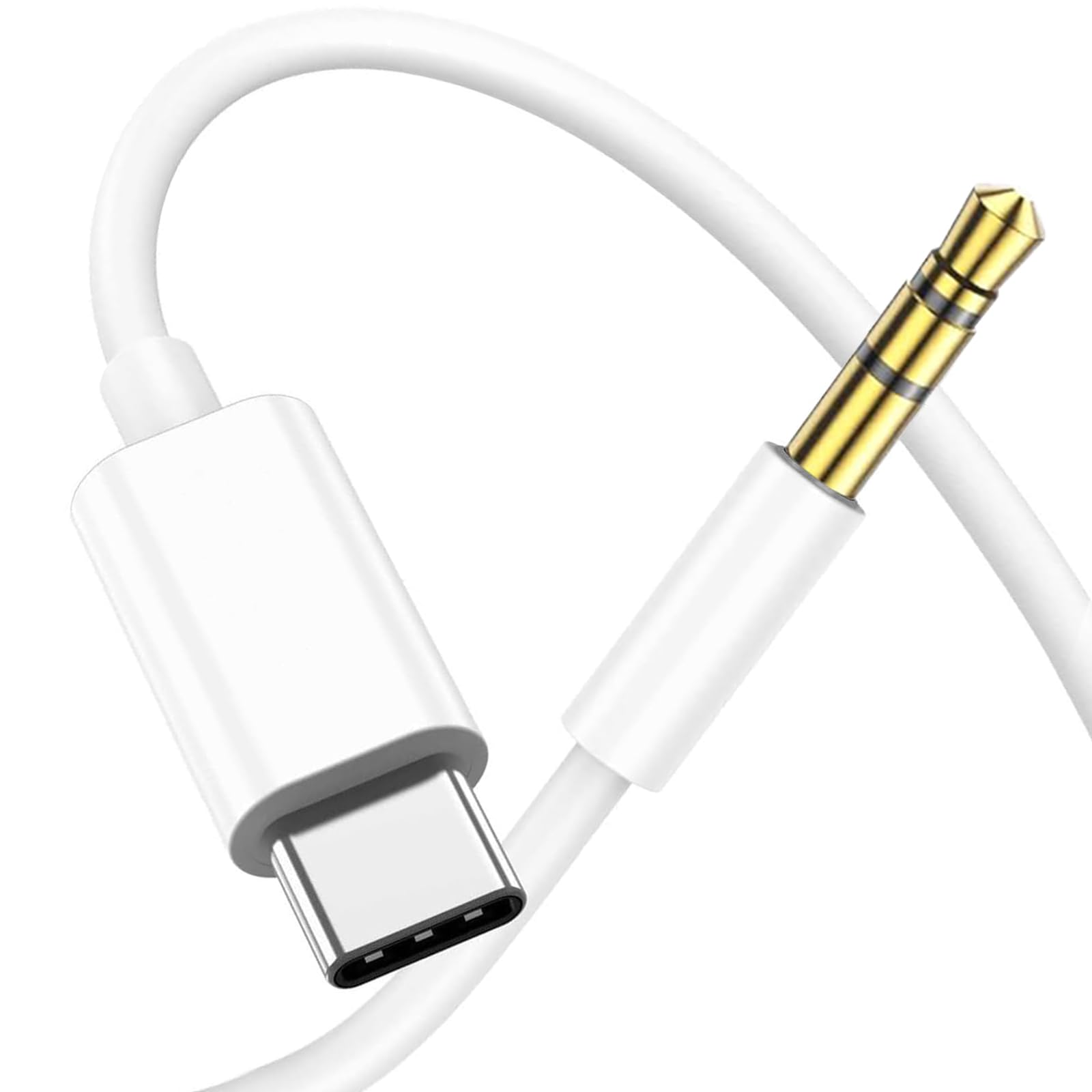 Cavo Aux da USB C to 3.5mm, Cavo Audio Jack da 3,5 mm Ausiliario Stereo Connettore, CAvo Aux Macchina per iPhone 16/15 Promax, Mate 30/20, Galaxy S21/S21+, Ultra/S20 Autoradio, Altoparlanti, Cuffie