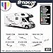 Stick-up Adesivi Camper Grafica in Vinile Adesivi Decalcomanie Set Camper Van RV Caravan Motorhome roulotte x 24 Adesivi Kit Completo di Adesivi per Camper e roulotte(Altri Colori (CONTATTACI))