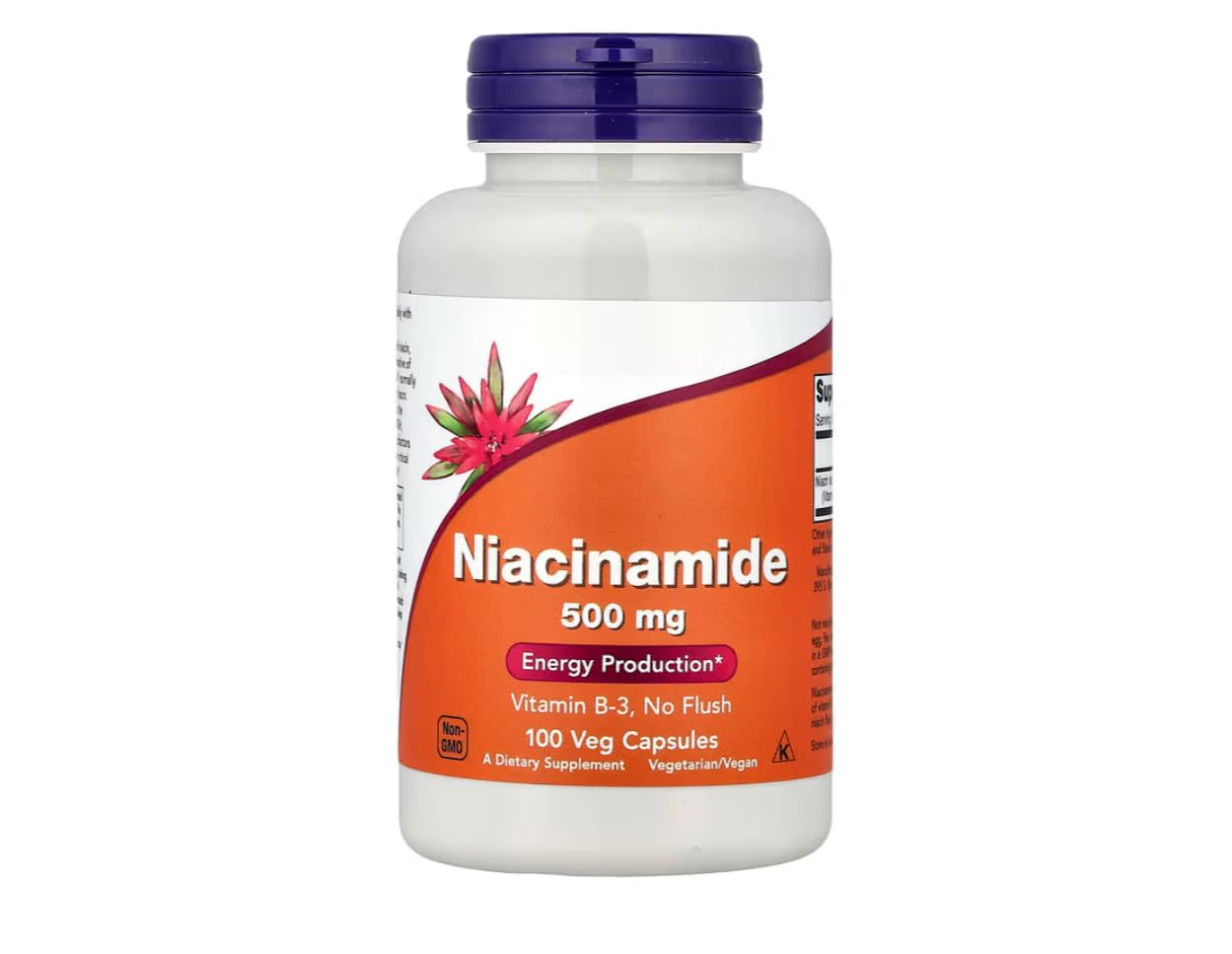 [BRSRYYYYOYMWM3Y7] Non-GMO Vegan Niacinamide, 500 mg, 100 Veg Capsules