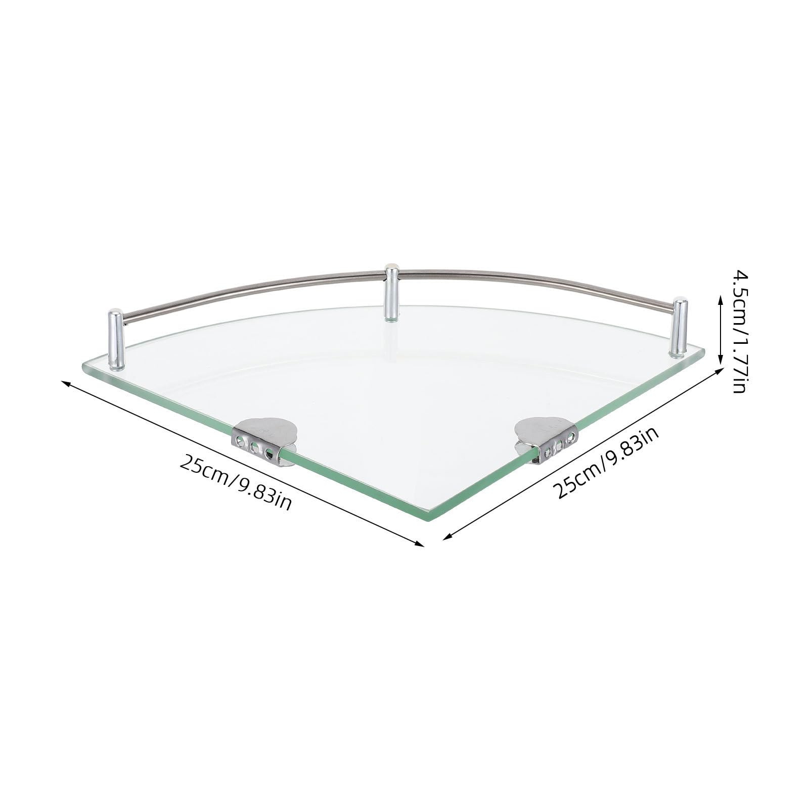 PRETYZOOM 2 Piezas De Estantes Para Artículos De Tocador, Jabonera, Estante De Pared De Acero Inoxidable, Riel Para Champú Y Gel De Baño Con Cepillo De Baño, Organizador Triangular De