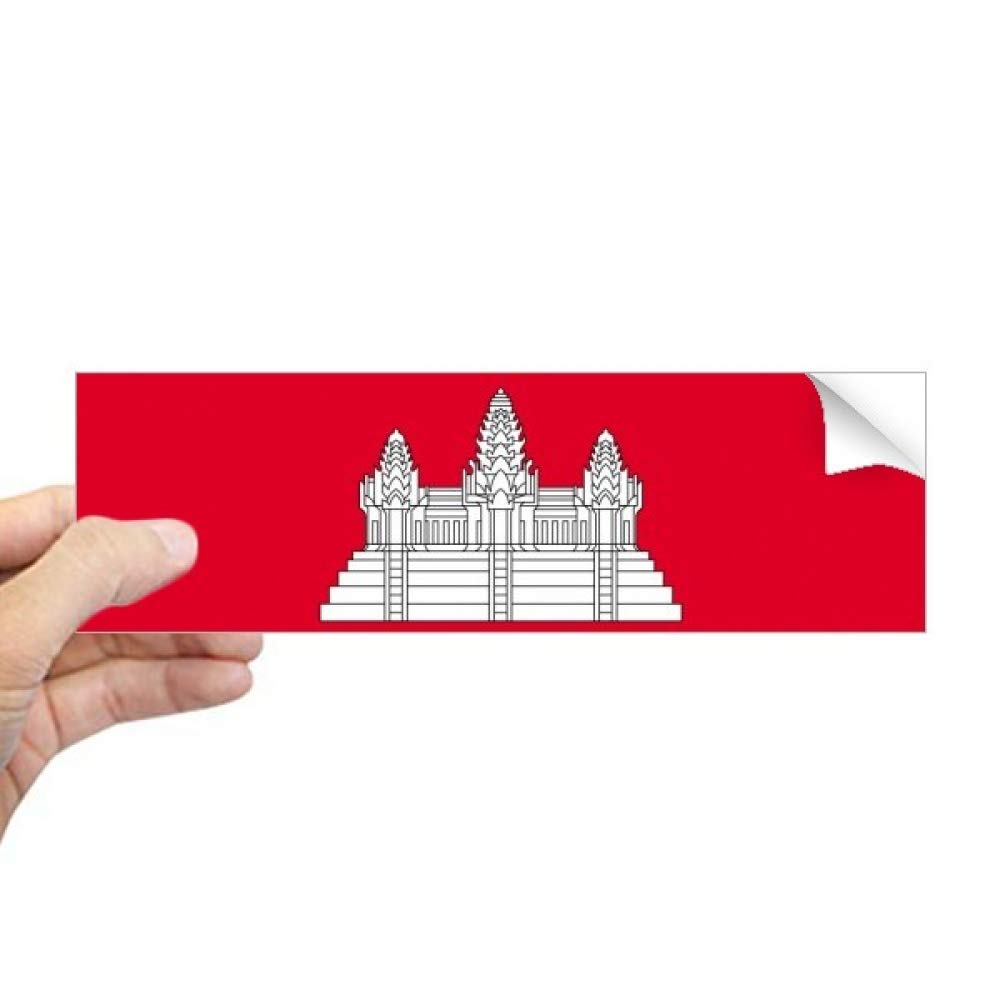 Calcomanía de Camboya rectangular adhesiva para portátiles y defensas