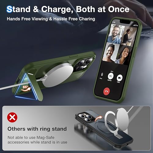 Support magnétique iPhone 13 Pro Max vert idéal pour vidéo en mains libres