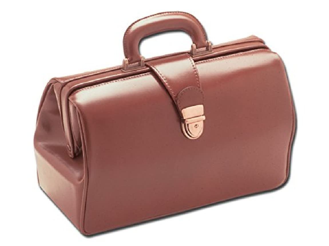 Bolsa médica de piel Gima TEXAS, 35 cm de largo x 12 cm de ancho x 22 cm de alto, marrón, bolsa de médico.