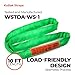 KODIAK STRAPS Endless Round Sling 5,300 lbs Vertical Rated, 10 Ft Industrial Rigging Strap, Construction Crane & Machinery Moving Hoist Loop, OSHA Compliant (1 Pack)