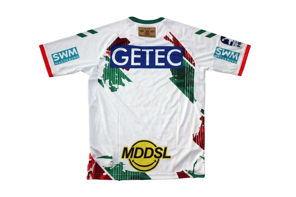 hummel SC Magdeburg Auswärtstrikot 24 25 weiß SCM Away Shirt Handball Jersey, Größe:XXL