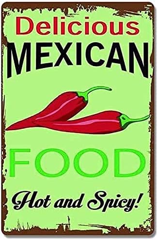 Dafony New Mexican Food Pepper Metal Signs poster Retro Wall decor Vintage Band Hanging Plaque Gift Yard Bar Cafe Gift