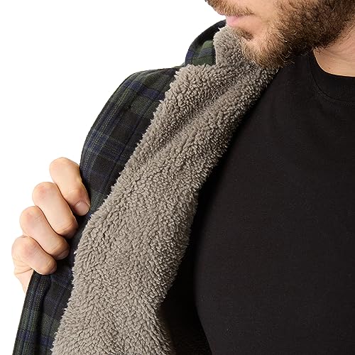 Image of Smith's Workwear Men's Sherpa-Lined Hooded Flannel Shirt-Jacket