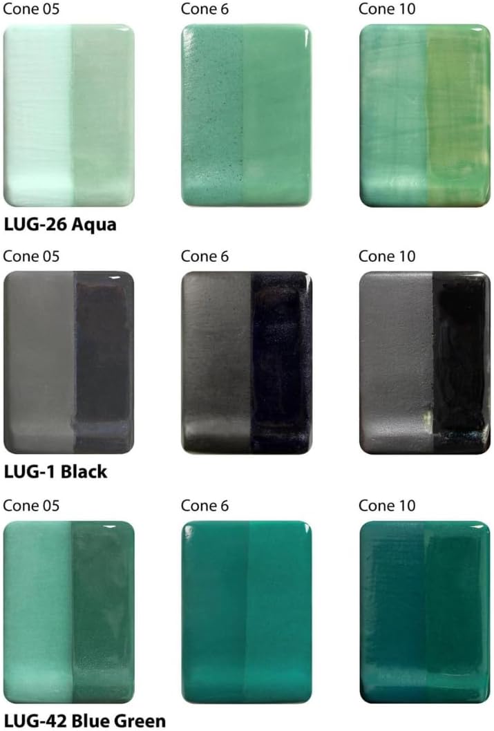 AMACO Liquid Underglaze #712 Decorating Colors 12-Count Class Pack, 12 Assorted Colors in 2 oz. (59 mL) Jars, Cone 05-10 (LUG) Liquid Ceramic Pottery Underglazes for Bisque and Wet/Unfired Clay